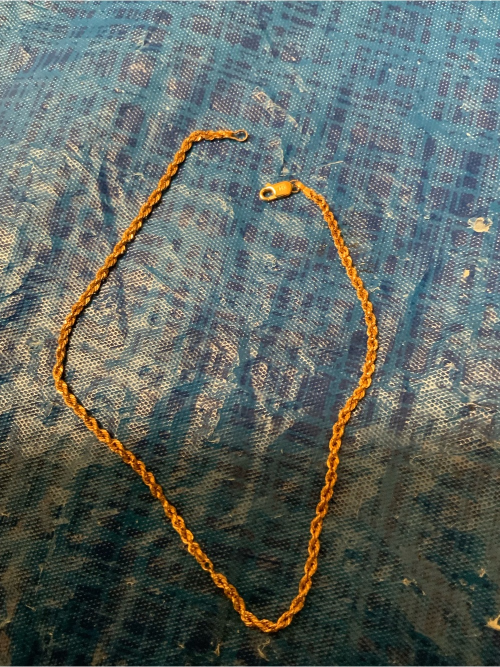 10K Yellow Gold Rope Chain Anklet Minimalist Classic Jewelry 10 Inch